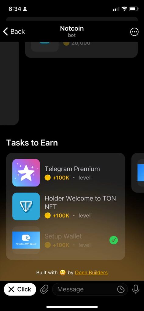 訂閱 Telegram Premium、持有 TON NFT、以及設置 TON Space 錢包的用戶，還能分別額外獲得 10 萬 Notcoin，作為參與 Telegram 和 TON 生態的獎勵。